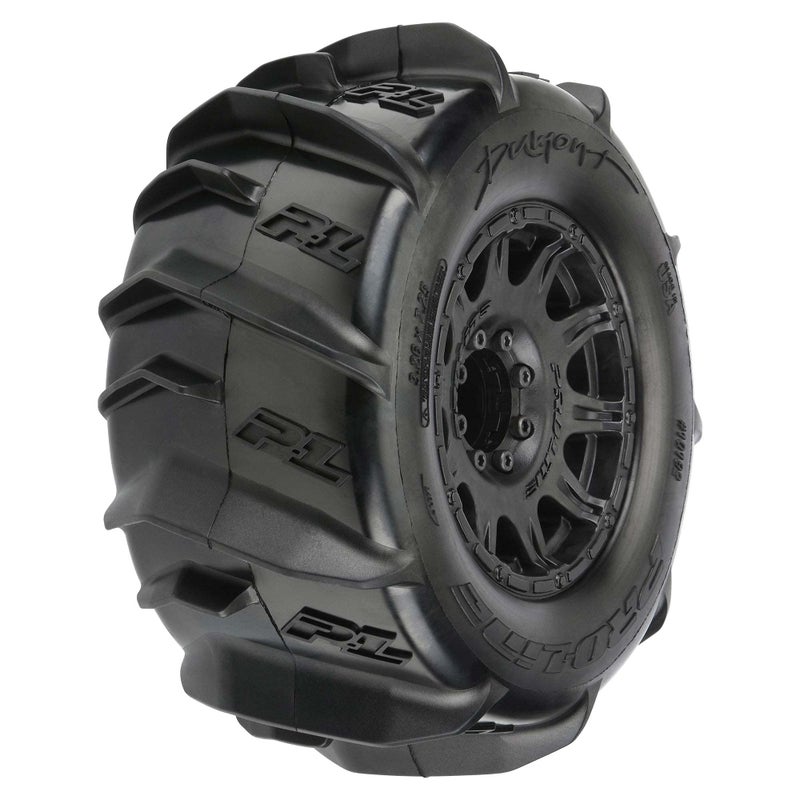 Pro-line Racing Dumont 3.8 Paddle MTD on Raid Blk 17mm F/R PRO1019210 RC Tire - Image 1